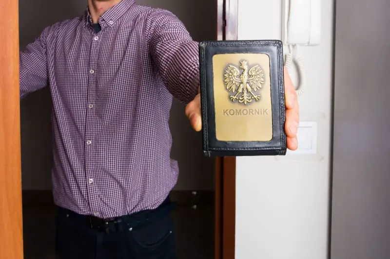 Komornik pokazuje legitymację. Czy umowa zlecenie chroni przed jego wizytą?